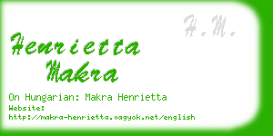 henrietta makra business card